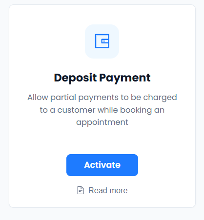 Deposit Payment