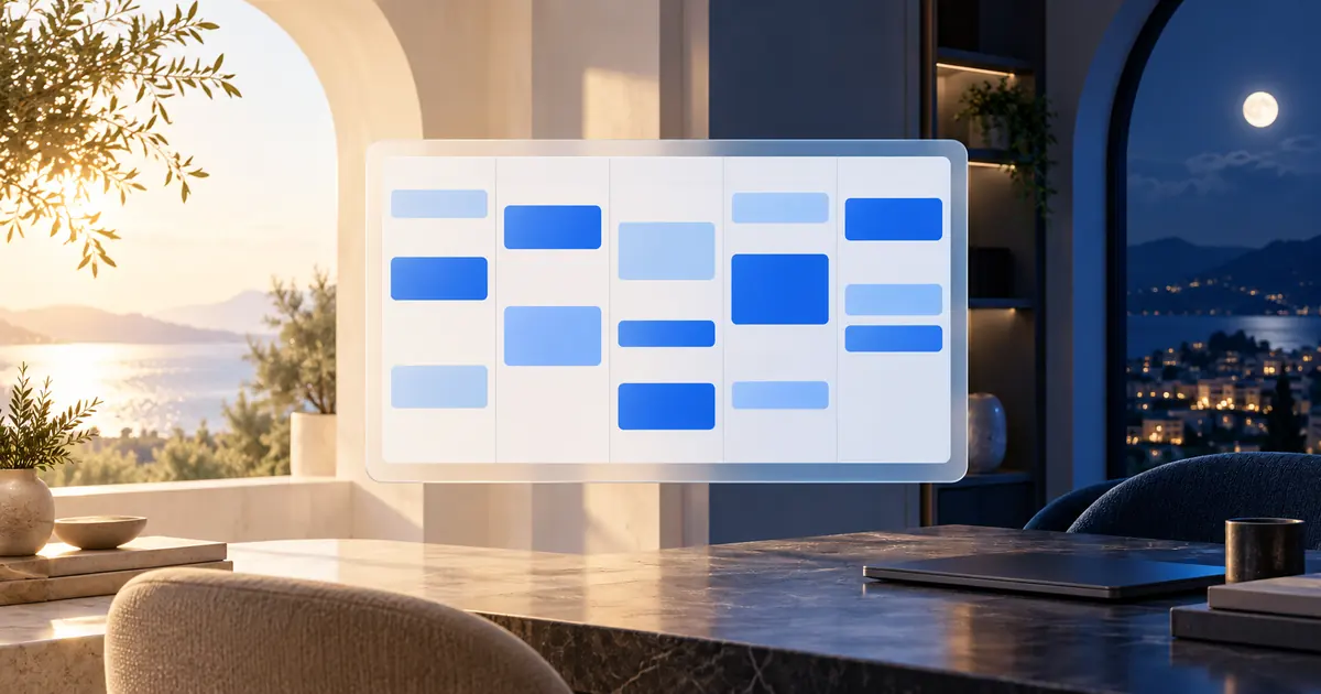 Conceptual day-and-night calendar illustrating how to accept online appointments